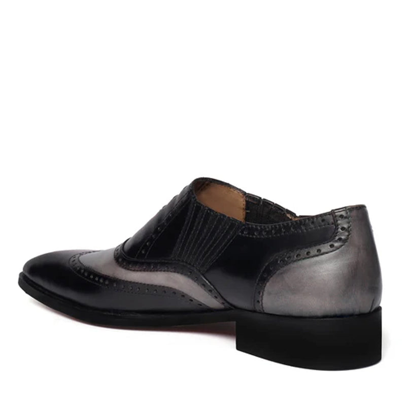 Leather Square Toe Lace-Up Oxford Brown Shoe