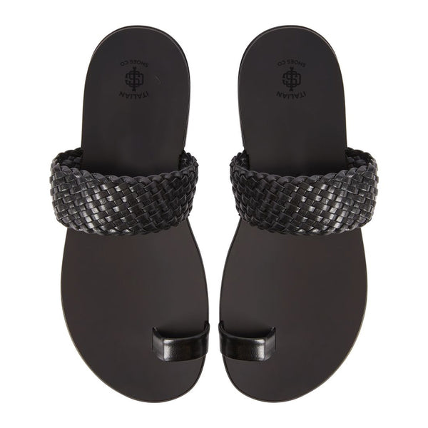Pure Leather Open Toe Braided Sandal