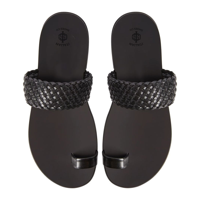 Pure Leather Open Toe Braided Sandal
