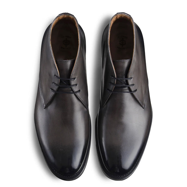 Men Classic Plain Italian Leather Chukkas Boot