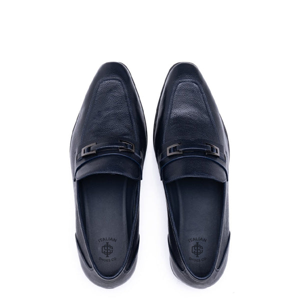 Men Solid Slip On Trim Leather Loafer