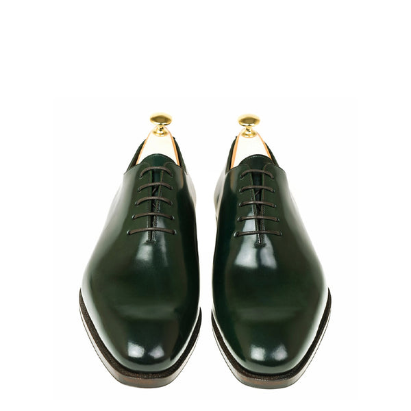 Polished Shiny Leather Wholecut Plain Oxford Shoes