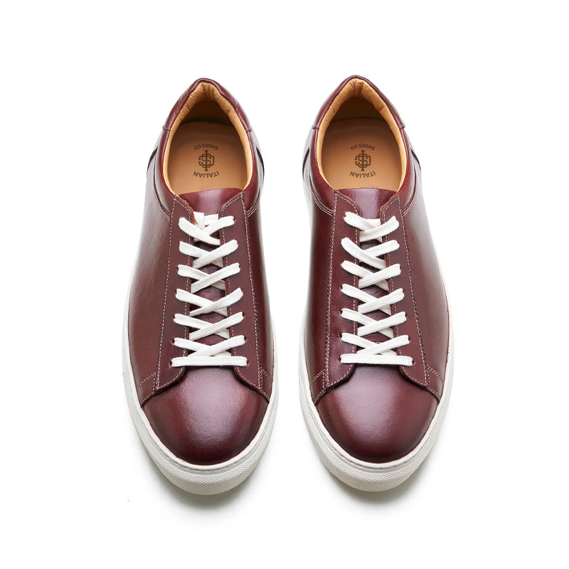 Lace up Sneaker Smart Casual Burgundy