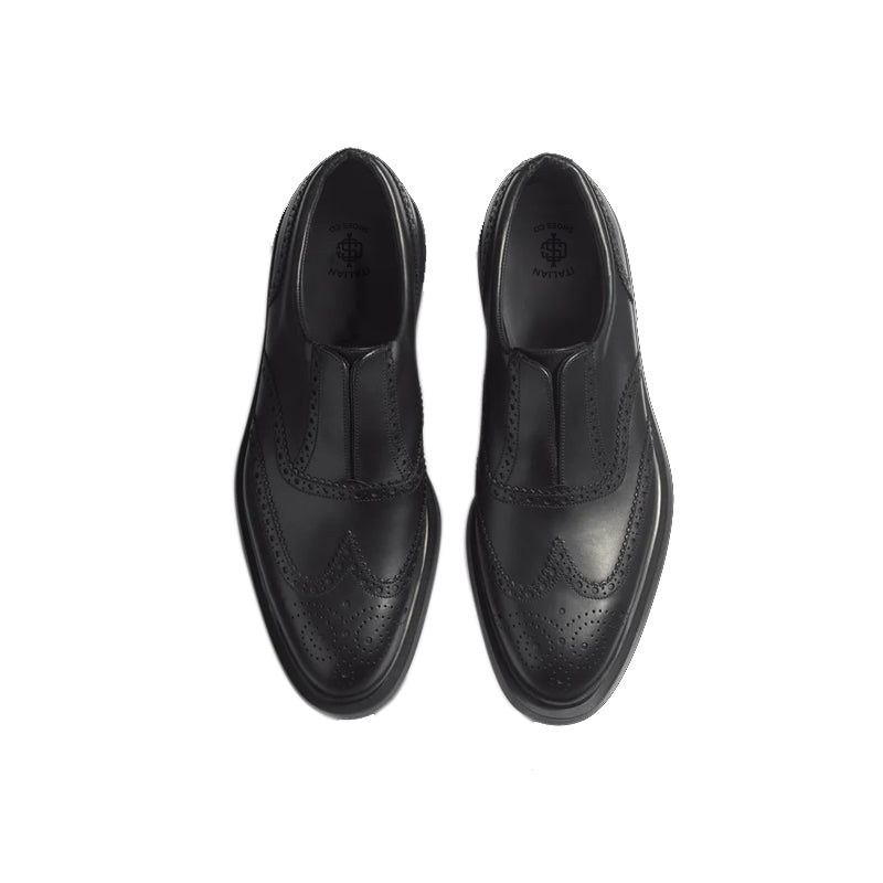 Leather Walker Slip On Oxford Shoes