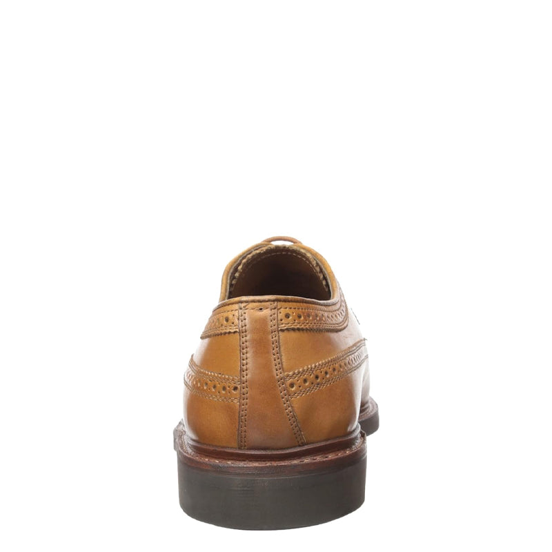 Classic Design Wingtip Leather Oxford Shoe Tan