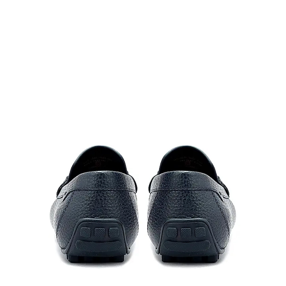 Men Textured Leather Driving Loafers