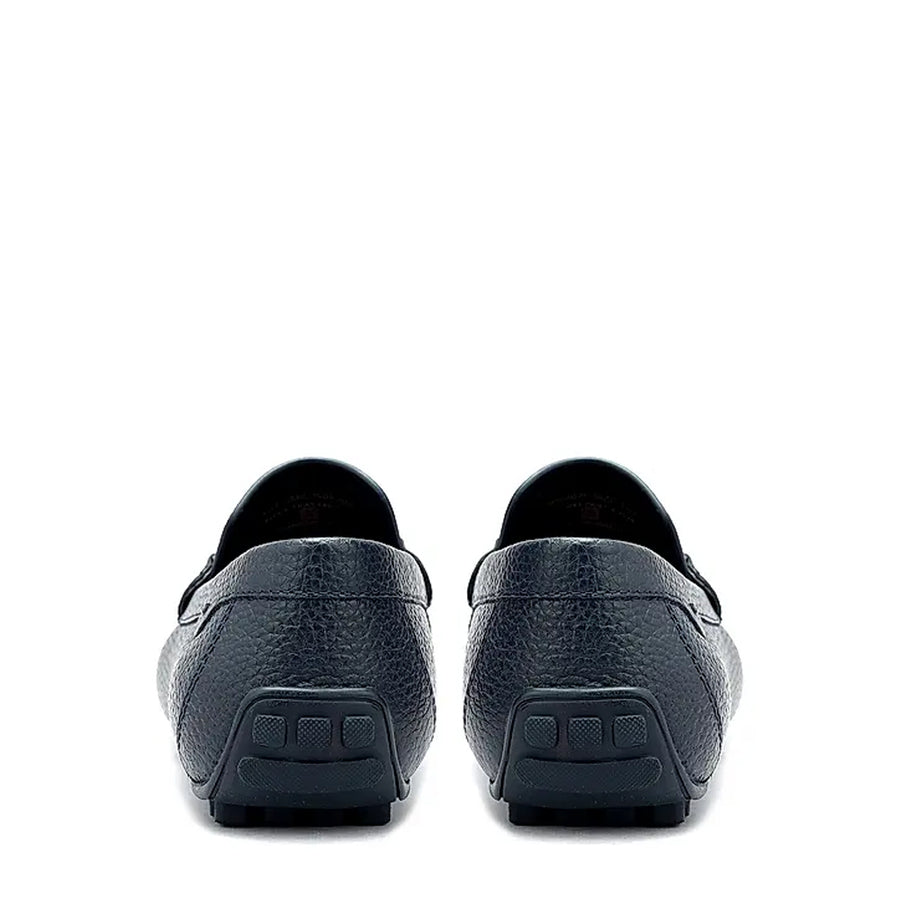 Men Textured Leather Driving Red Loafer