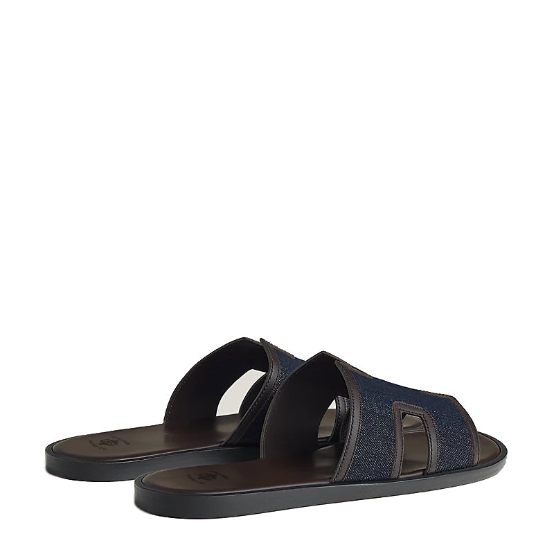 Haven Textured H Style Dual Slip On in Canvas Blue and Beige