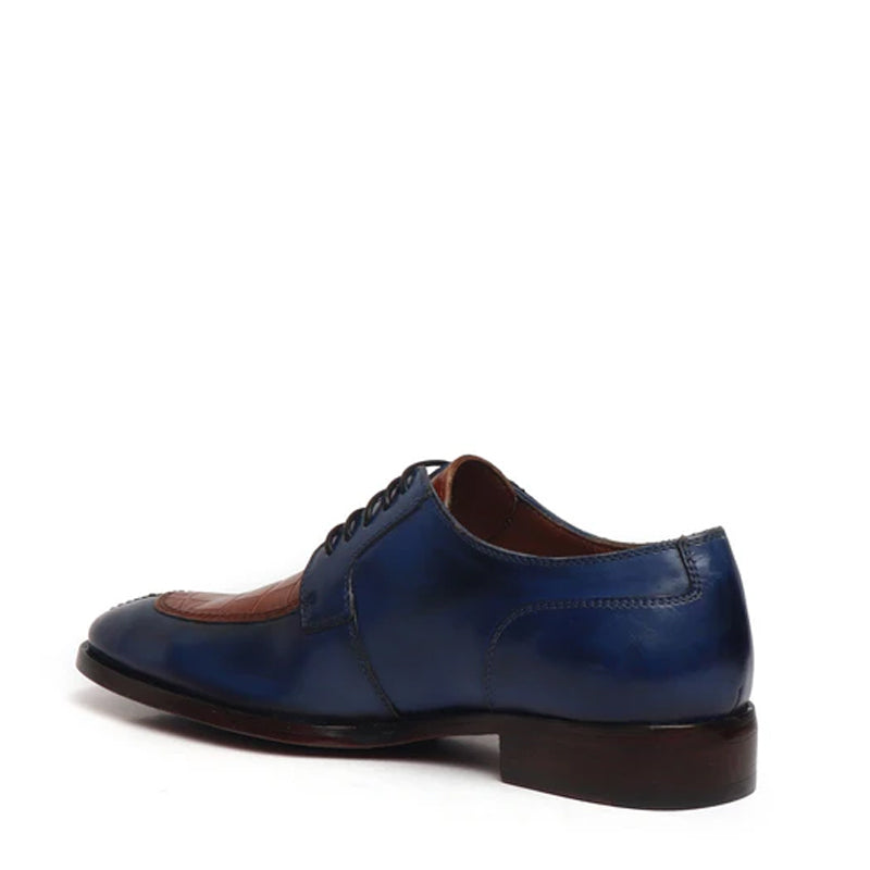 Leather Lace-Up Deep Cut Derby Shoes