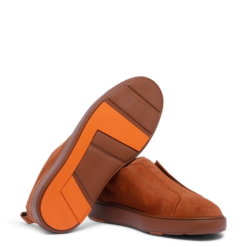 Suede Triple Stitch Slip-On Sneakers For Men