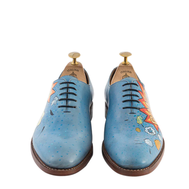 Comic Arctic Wholecut Leather Oxford Shoes