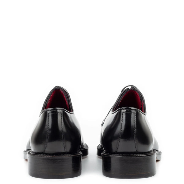 Split Toe Handpainted Crust Leather Derby Shoe Tan