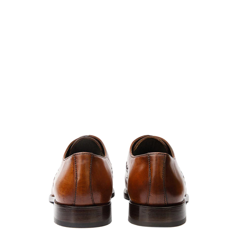 Black Single Brogue Cap Toe Men s Shoe