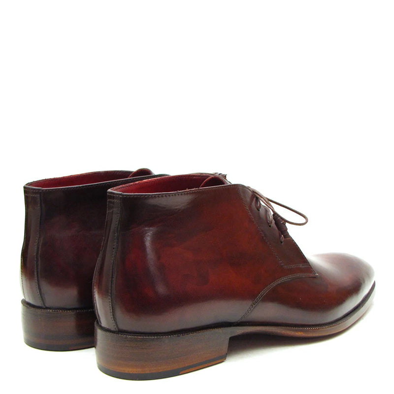 Classic Handmade Plain Toe Leather Chukkas Boots