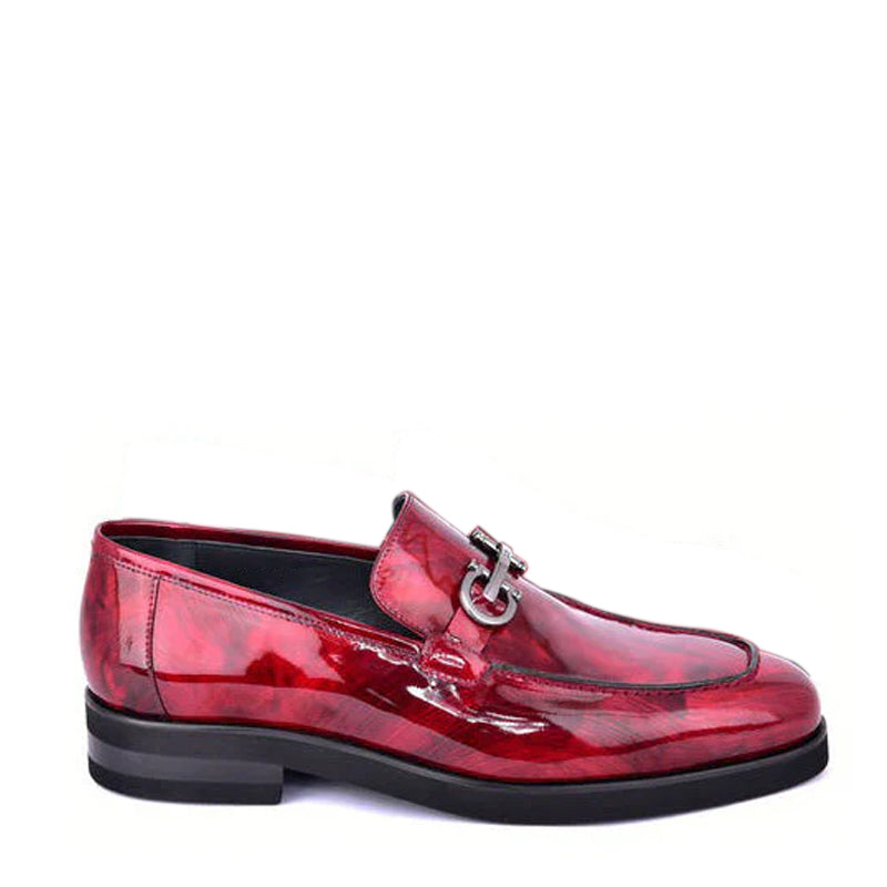 Marble Calf Leather Formal Loafers