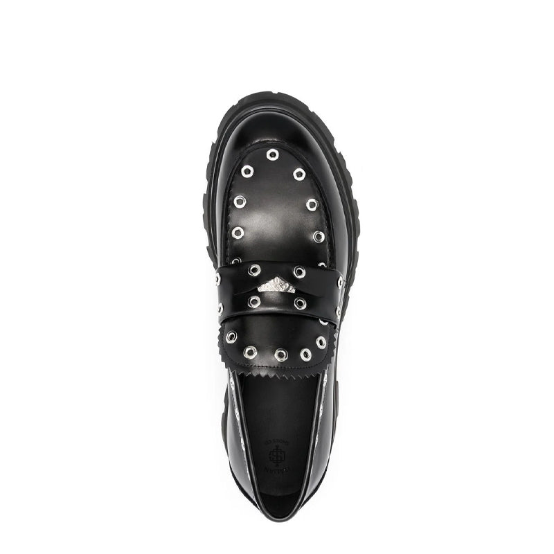 Alessandro Spike Stud Embellished Shoes Black