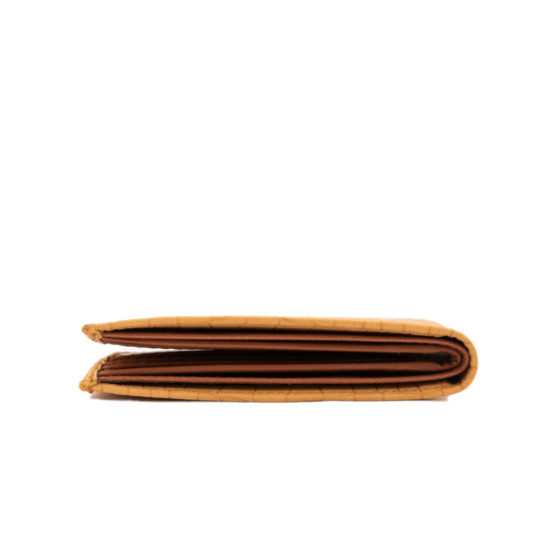 Croc Leather Bifold Peach Wallet