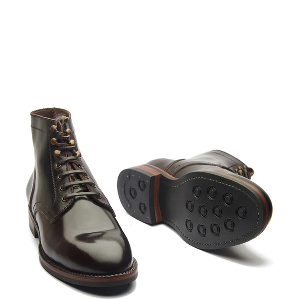 Handmade Lace Up High Leather Ankle Boots