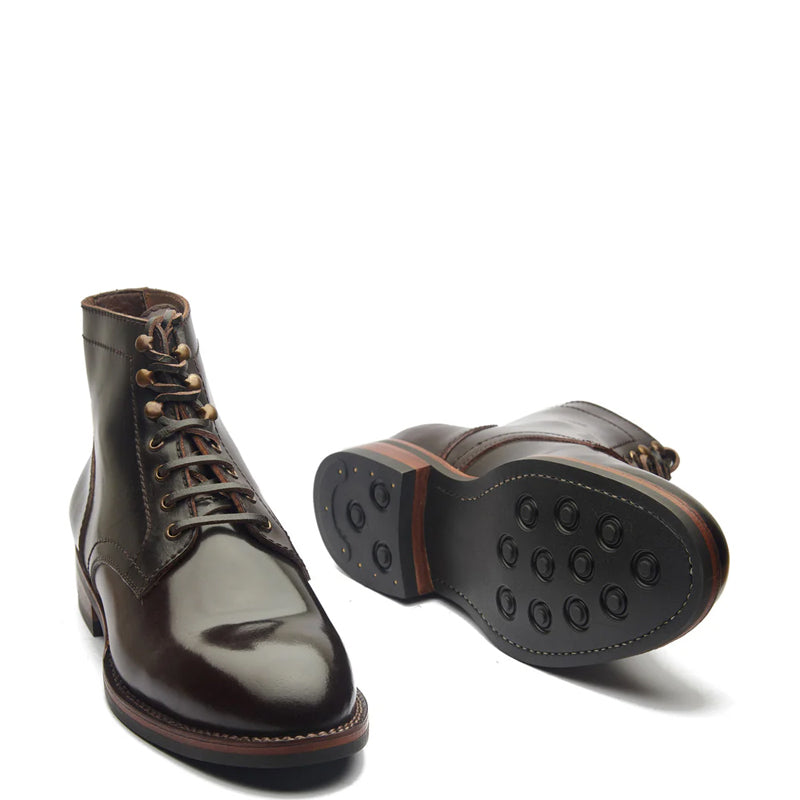 Handmade Lace Up High Leather Ankle Boots