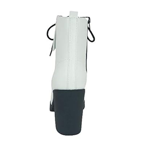 Urban Lace-Up Ankle Boots - White