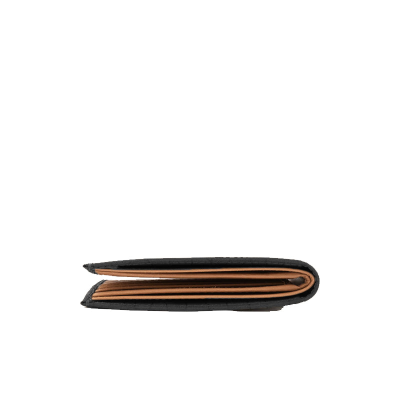 Croc Leather Bifold Peach Wallet