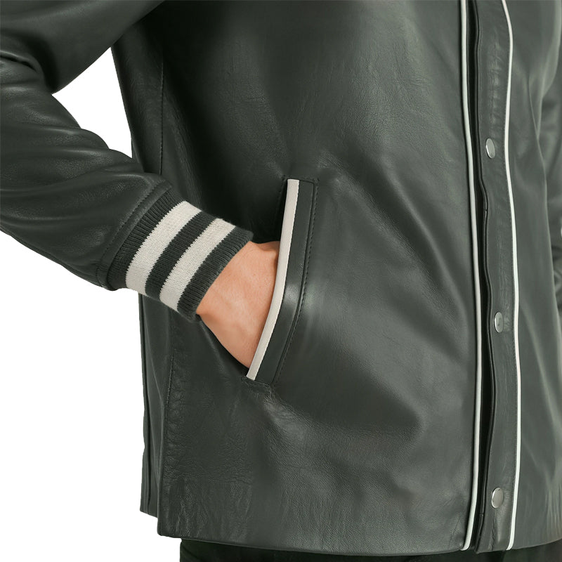 Willis Leather Bomber Jacket For Men