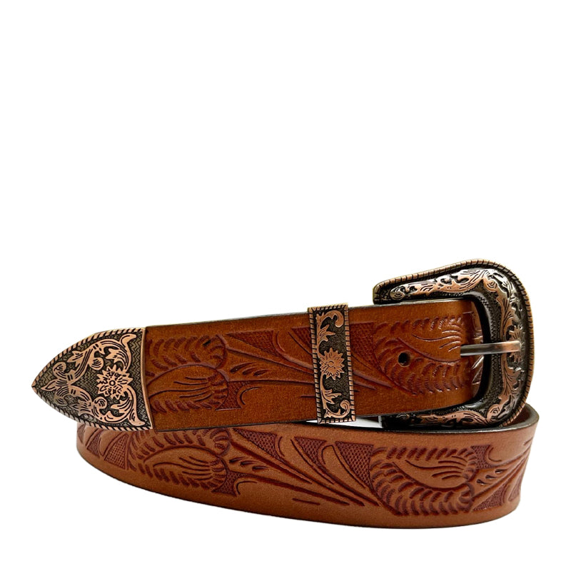 Modellato Cowboy Leather Belt Carob