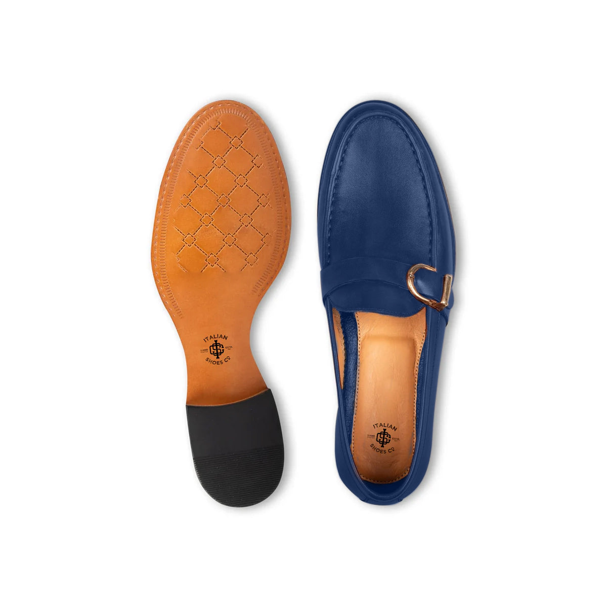 Enzo Blue Single Monk Strap Shoes