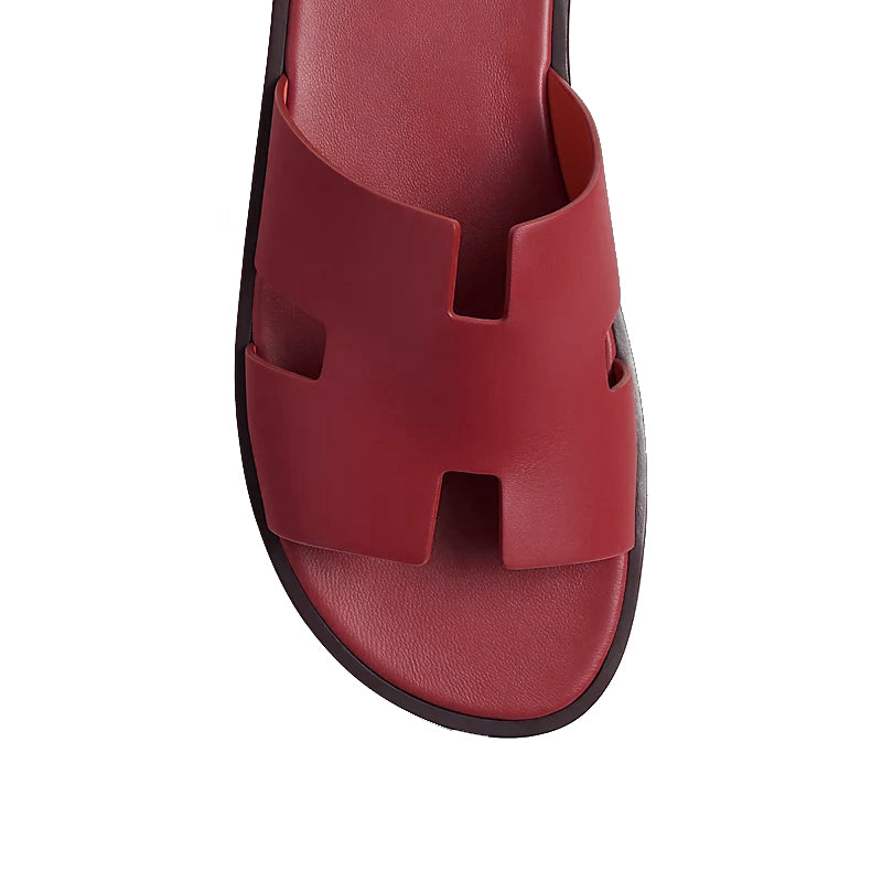 Burgundy H Style Slip On Slipper