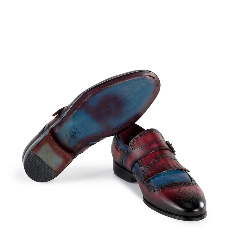 Leather Single Monkstrap Shoes For Men