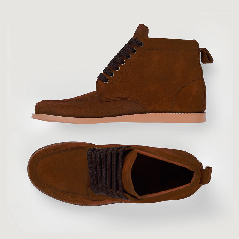 Bearman Moc Toe Suede Boots For Men