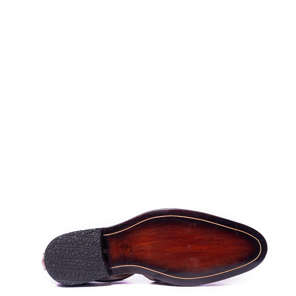 Premium Back Strap Shiny Leather Comfort Sandal