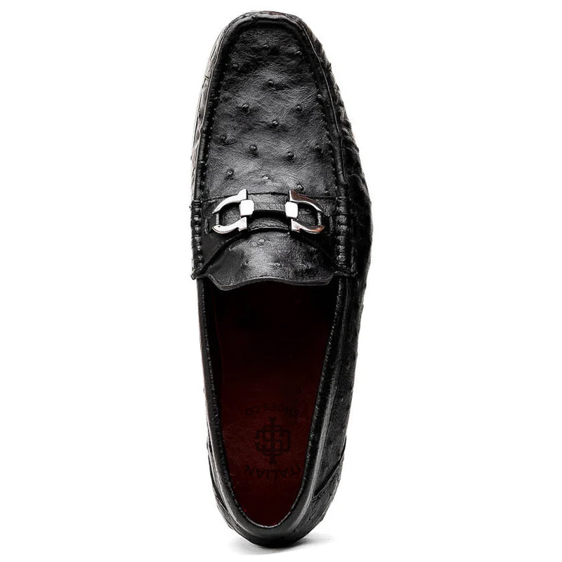 Ostrich Leather Horsebit Loafers