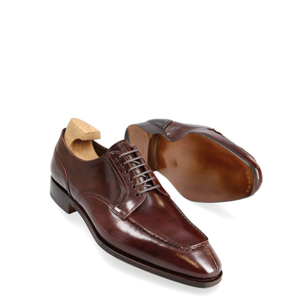 Classic Design Split Toe Leather Derby Shoe Tan