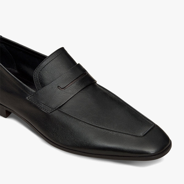 Plain Solid Leather Loafer For Men