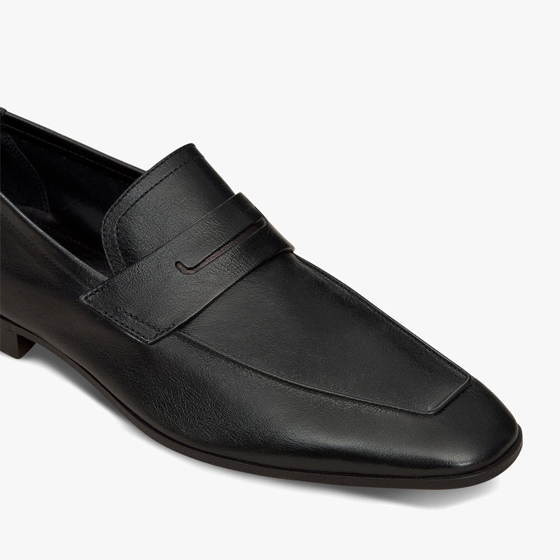 Plain Solid Leather Loafer For Men