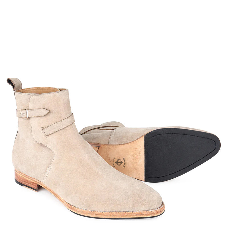 Men Suede Handmade Leather Jodhpur Ankle Boot Tan