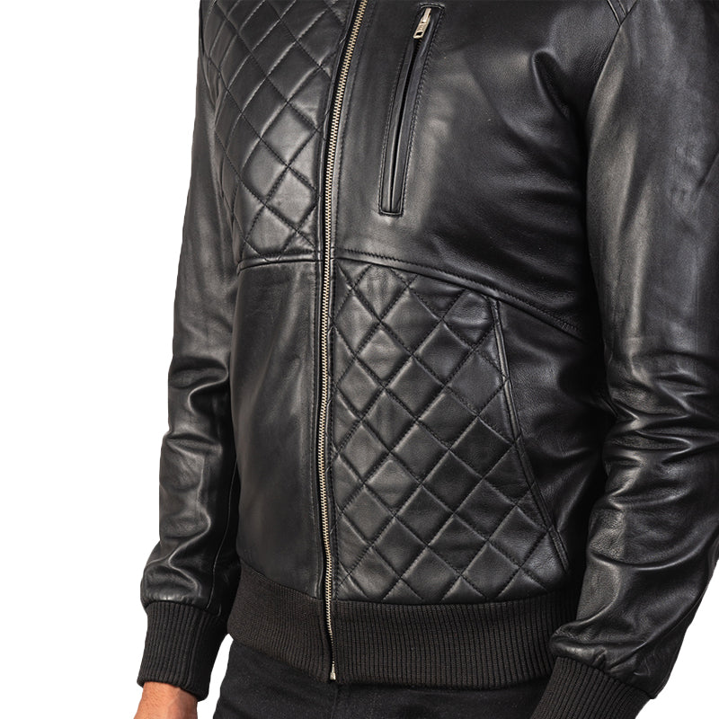 Moda Leather Bomber Jacket For Men