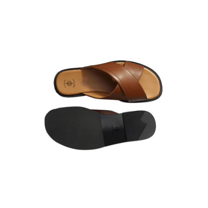 【PORTERNA】Dali Cross Strap Sandals Women's Breeze Tan Tricolor Platform Sandal by Kelsi Dagger BK®