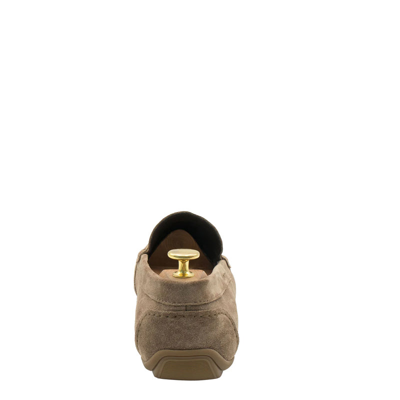 Gregores Navy Suede Penny Moccasins