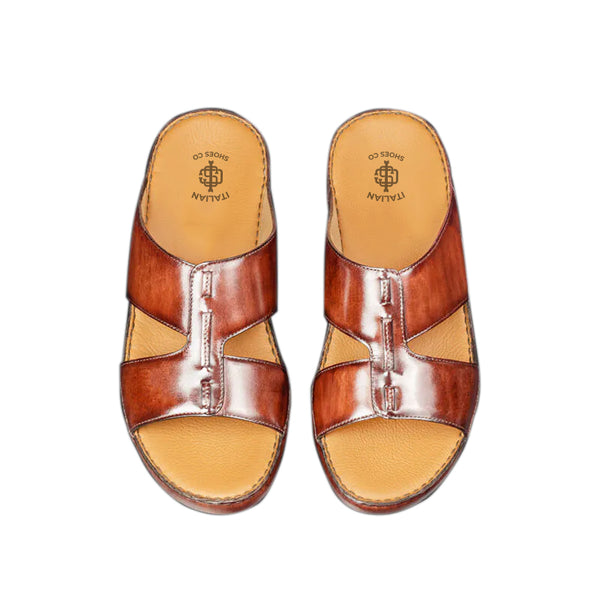 Stylish Fields Luxury Comfort Arabic Sandal - Oak/Brown