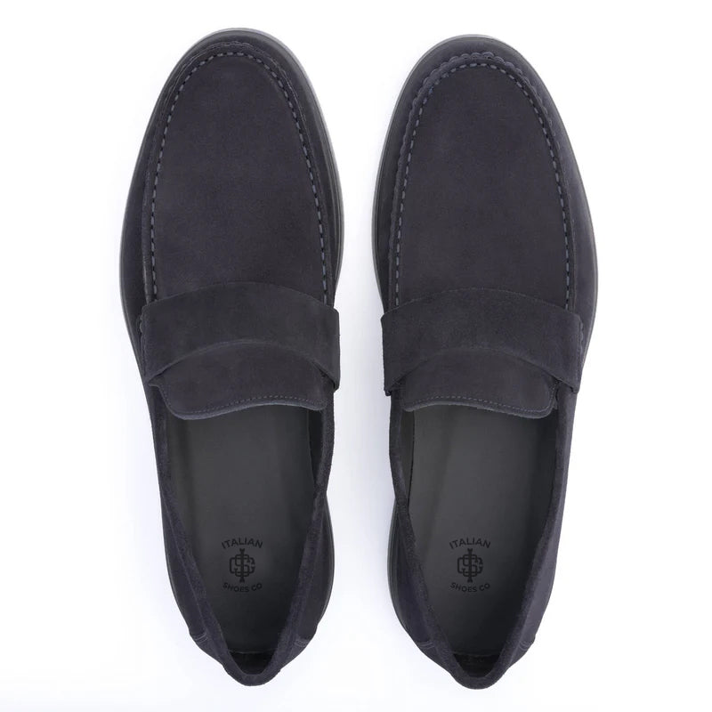 Suede Slip On Leather Loafers For Men
