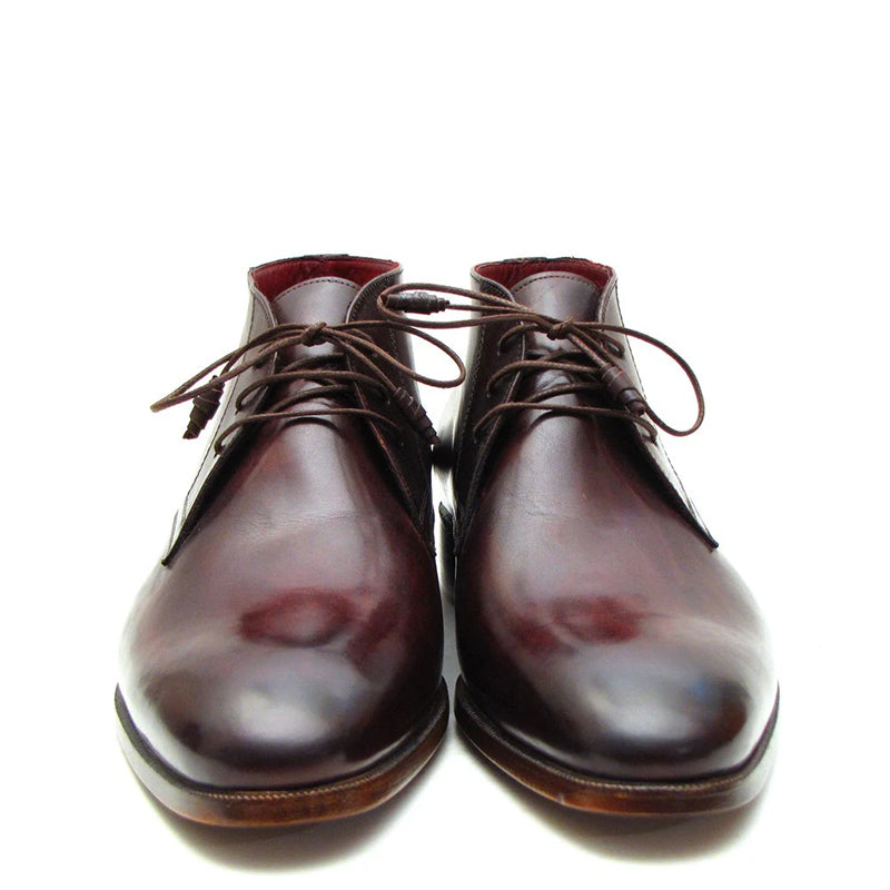Pure Solid Leather Chukkas Boots For Men
