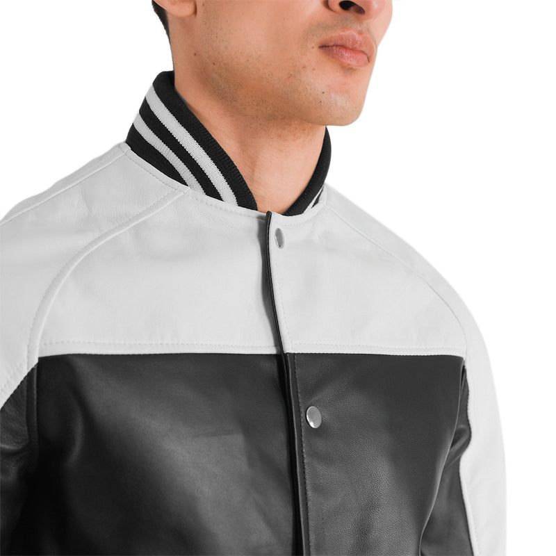 Terrance Leather Bomber Jacket For Men