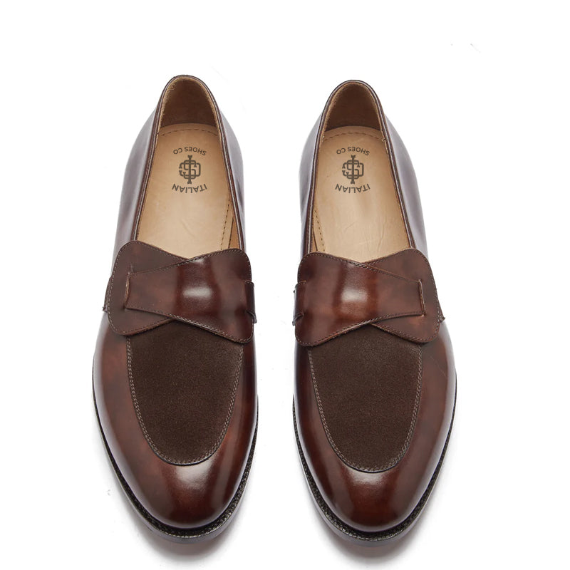 Penny Leather Solid Loafers For Men