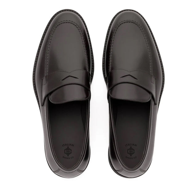 Embossed Casual Penny Leather Loafer
