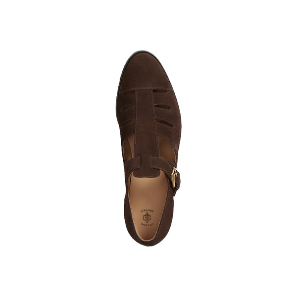 Suede Leather Closed Toe Fisherman Sandal