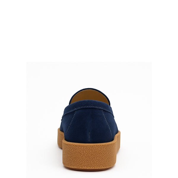 Men Suede Round Toe Loafer Tan