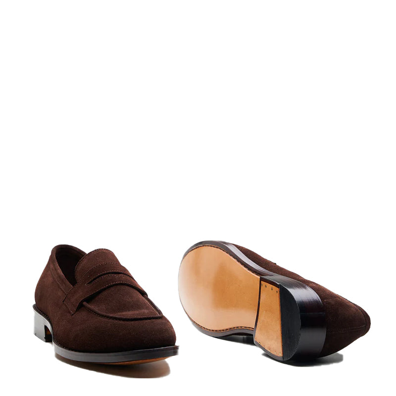 Suede Penny Leather Loafers For Men