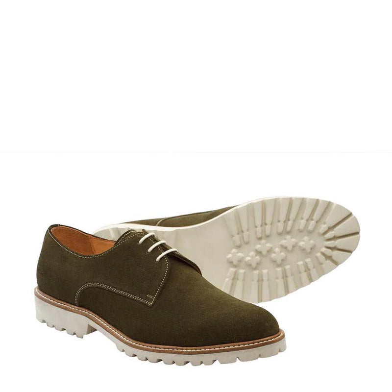 Classic Suede Leather Formal Derby Shoe Brown